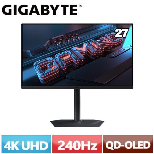 技嘉GIGABYTE 27型 MO27U2 QD-OLED 平面電競螢幕