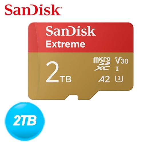 SanDisk Extreme Micro SDXC UHS-I U3/V30 2TB 記憶卡