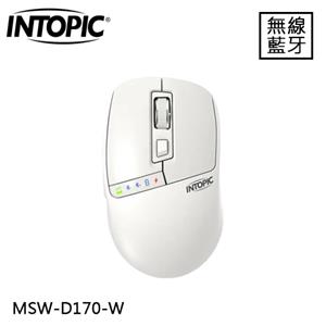 INTOPIC 廣鼎 滑行者無線雙模充電滑鼠 白 (MSW-D170)