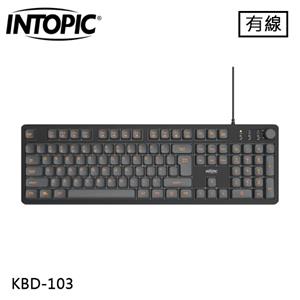 INTOPIC 廣鼎 暗焰多媒體有線鍵盤 黑 (KBD-103)