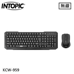 INTOPIC 廣鼎 2.4GHz無線鍵盤滑鼠組 黑 (KCW-959)