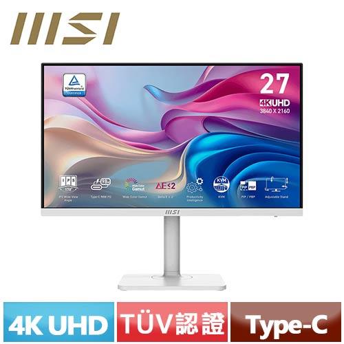 MSI微星27型 Modern MD272UPHW 專業護眼顯示器