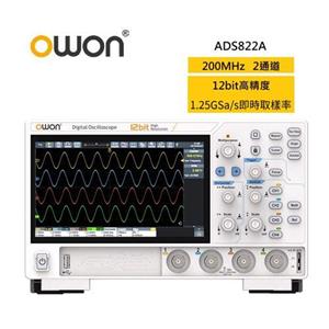 OWON ADS822A 200MHz頻寬/2通道數位儲存示波器