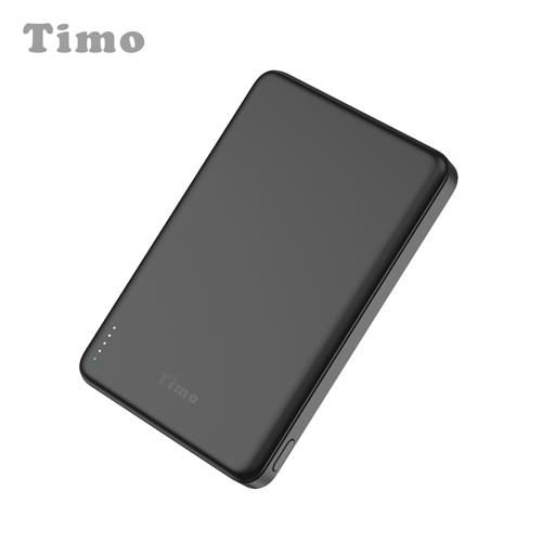 【Timo】超薄磁吸快充行動電源 10000mAh-黑色