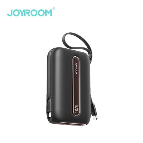 【JOYROOM】繽紛系列 22.5W自帶雙線數顯 Mini行動電源 20000mAh -幕夜黑