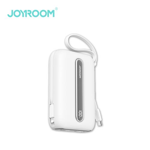 【JOYROOM】繽紛系列 22.5W自帶雙線數顯 Mini行動電源 20000mAh -皓月白