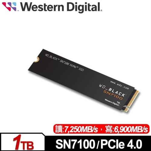 WD 黑標 SN7100 1TB M.2 PCIe 4.0 NVMe SSD固態硬碟