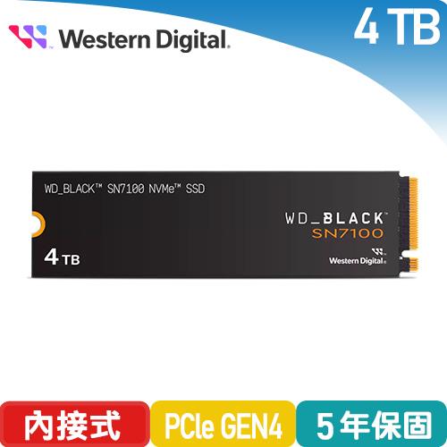 WD 黑標 SN7100 4TB M.2 PCIe 4.0 NVMe SSD固態硬碟