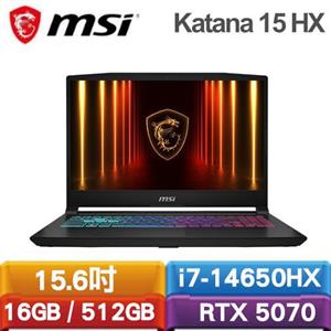 MSI微星 Katana 15 HX B14WGK-059TW RTX5070 15.6吋電競筆電