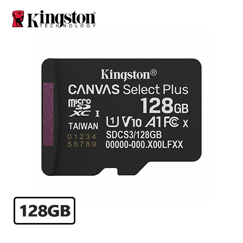 KINGSTON Canvas Select Plus microSD SDCS3 128G記憶卡 