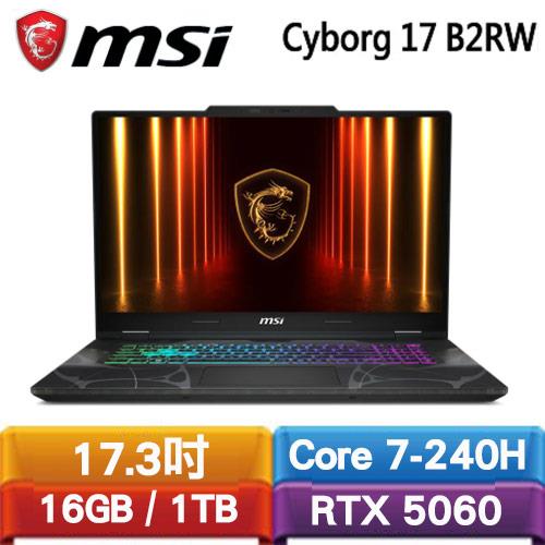 MSI微星 Cyborg 17 B2RWFKG-018TW 17.3吋電競筆電