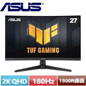 R1【福利品】ASUS華碩 27型 TUF Gaming VG27WQ3B 曲面電競螢幕