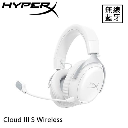 HyperX Cloud III S Wireless 颶風 無線雙模電競耳機 白 AX6G1AA