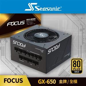 海韻Seasonic FOCUS GX-650 金牌 全模 電源供應器