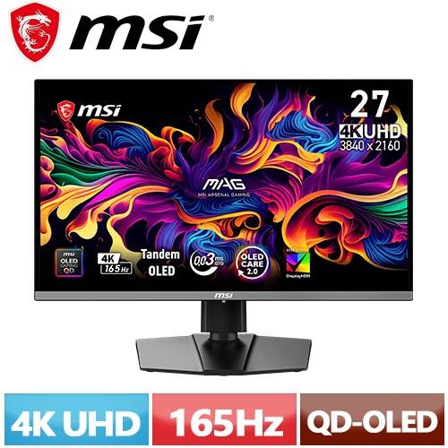 MSI微星27型MPG 271QR QD-OLED X50 電競顯示器-LCD/LED液晶螢幕專館