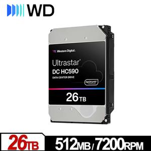 WD Ultrastar DC HC590 3.5吋 企業級硬碟 26TB 0F65672 【黑標】