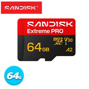 SANDISK Extreme PRO microSD UHS-I 64GB 記憶卡