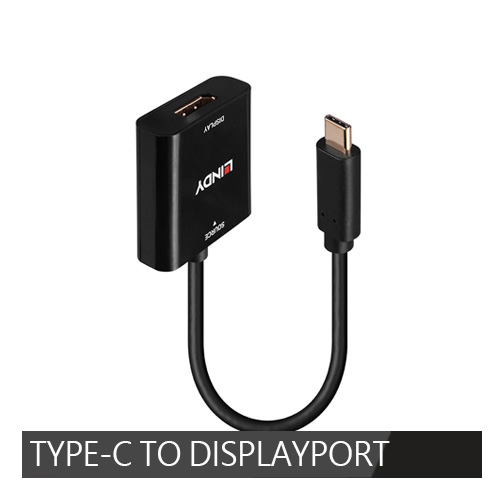 LINDY林帝 主動式TYPE-C TO DISPLAYPORT 4K@144HZ轉接器