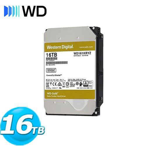WD 威騰 3.5吋 16TB WD161KRYZ【金標】企業級硬碟