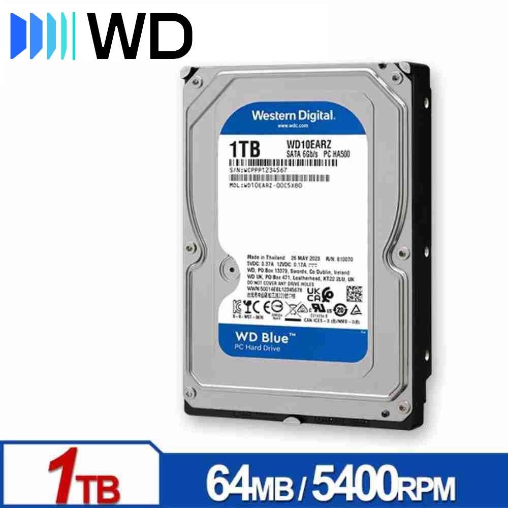 WD 藍標 1TB 10EARZ 3.5吋SATA 內接硬碟