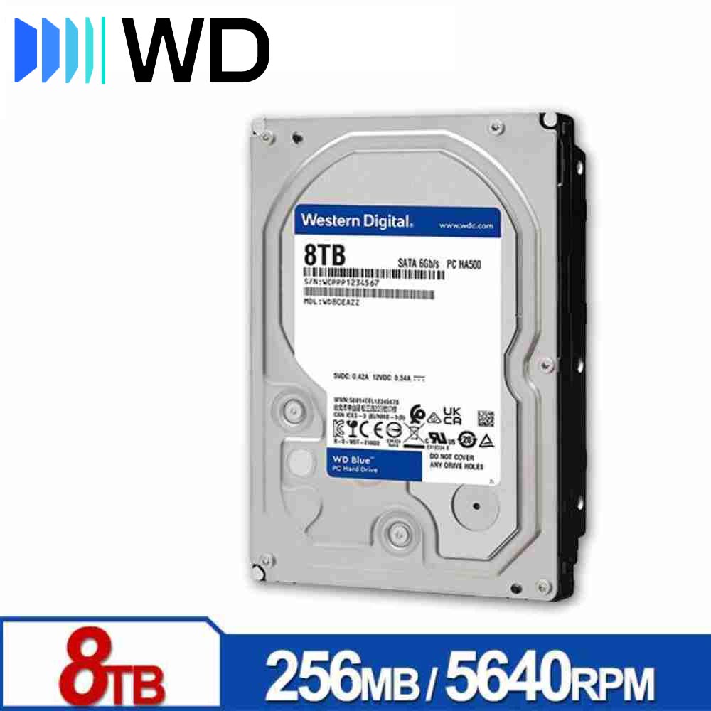 WD 藍標 8TB 80EAAZ 3.5吋SATA 內接硬碟