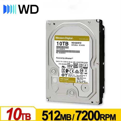 WD威騰 WD103KRYZ 金標 10TB 3.5吋企業級硬碟