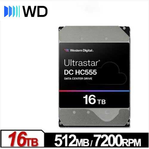 WD威騰 Ultrastar DC HC555 16TB 3.5吋企業級硬碟(0B48722)