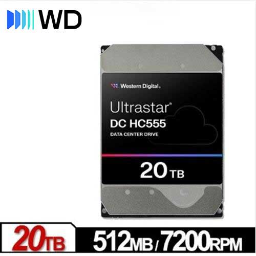 WD威騰 Ultrastar DC HC555 20TB 3.5吋企業級硬碟 0B48724