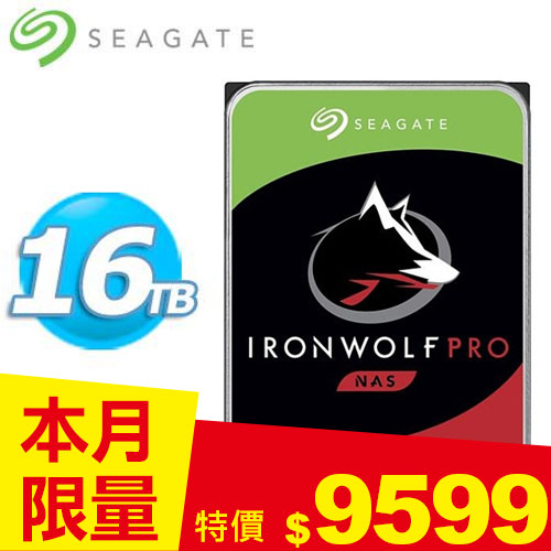 Seagate 那嘶狼【IronWolf Pro】16TB 3.5吋 NAS硬碟 (ST16000NE000)