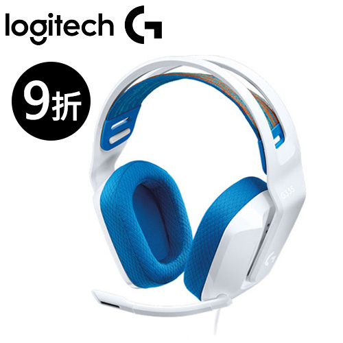 Logitech 羅技 G335 輕盈電競耳機麥克風 白