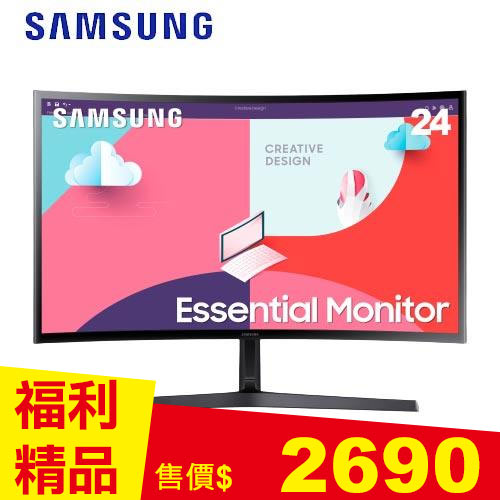 SAMSUNG三星 24型 S24C366EAC 1800R美型曲面螢幕