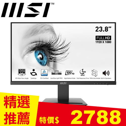 MSI微星 24型 PRO MP243X Full HD 商用護眼螢幕