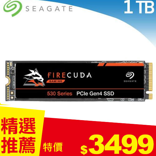 Seagate火梭魚【FireCuda 530】1TB Gen4 PCIE SSD 固態硬碟