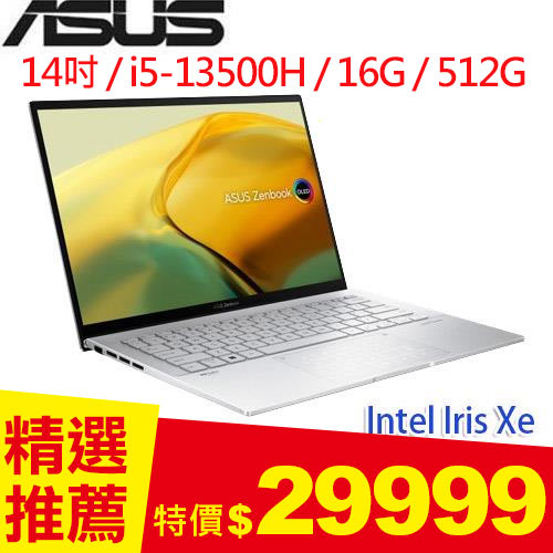 ASUS ZenBook 14 UX3402VA-0142S13500H 14吋筆電-銀