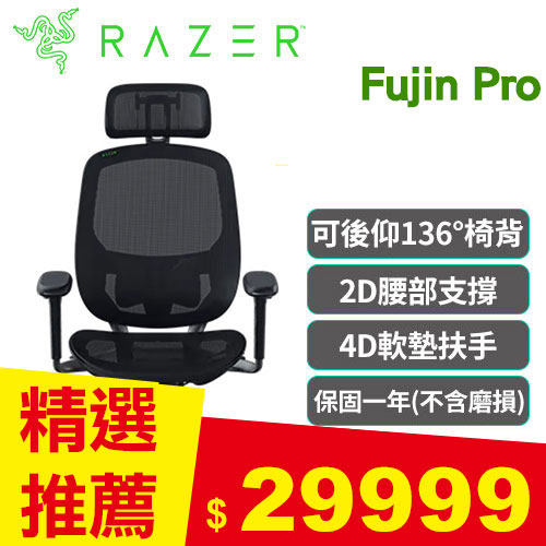 Razer 雷蛇 Fujin Pro 風靈 網狀人體工學電競椅 不含安裝