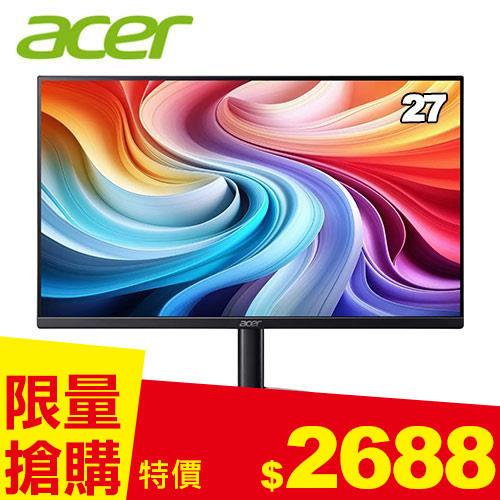 Acer宏碁 27型 KA272 G0 護眼電腦螢幕