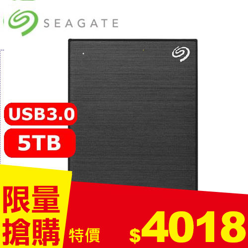 Seagate希捷 One Touch 5TB 2.5吋行動硬碟 極夜黑 (STKZ5000400)
