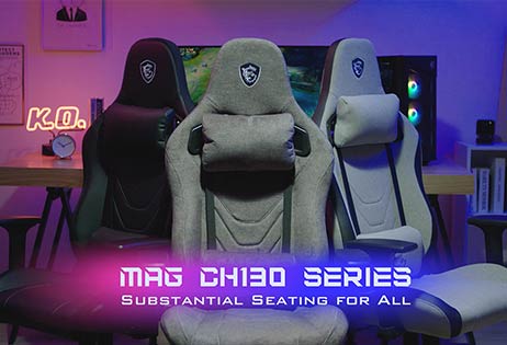 MSI 推出MAG CH130 I系列防水耐刮系列電競椅