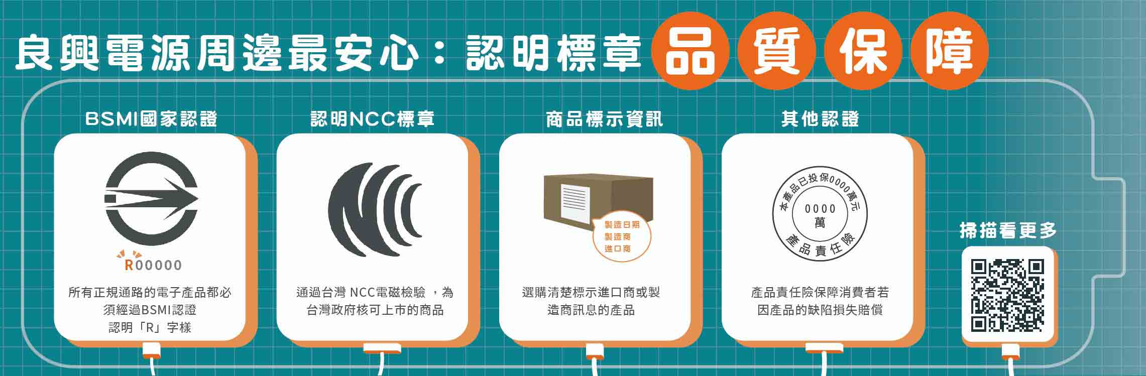 良興電源周邊最安心 認明標章品質保障